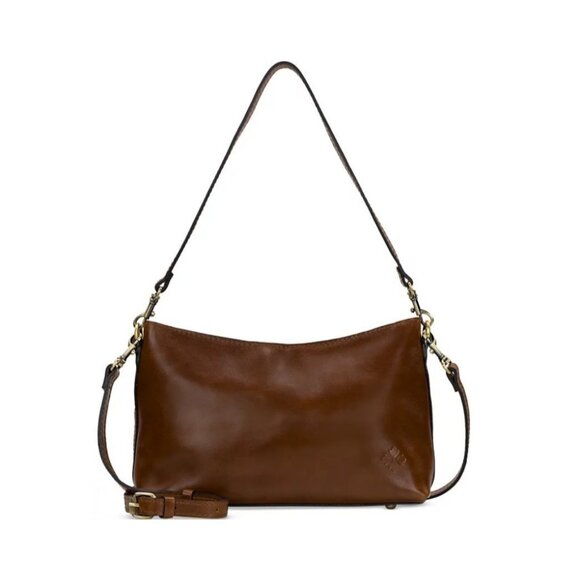 PATRICIA NASH Betta medium leather shoulder crossbody bag - Cognac Dark Brown - Picture 1 of 13